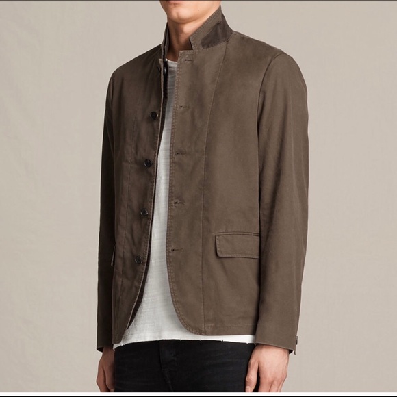 AllSaints Remley Blazer in Bitter Brown - Picture 5 of 7